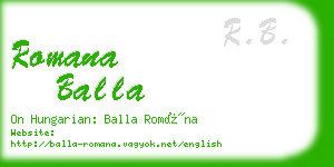 romana balla business card